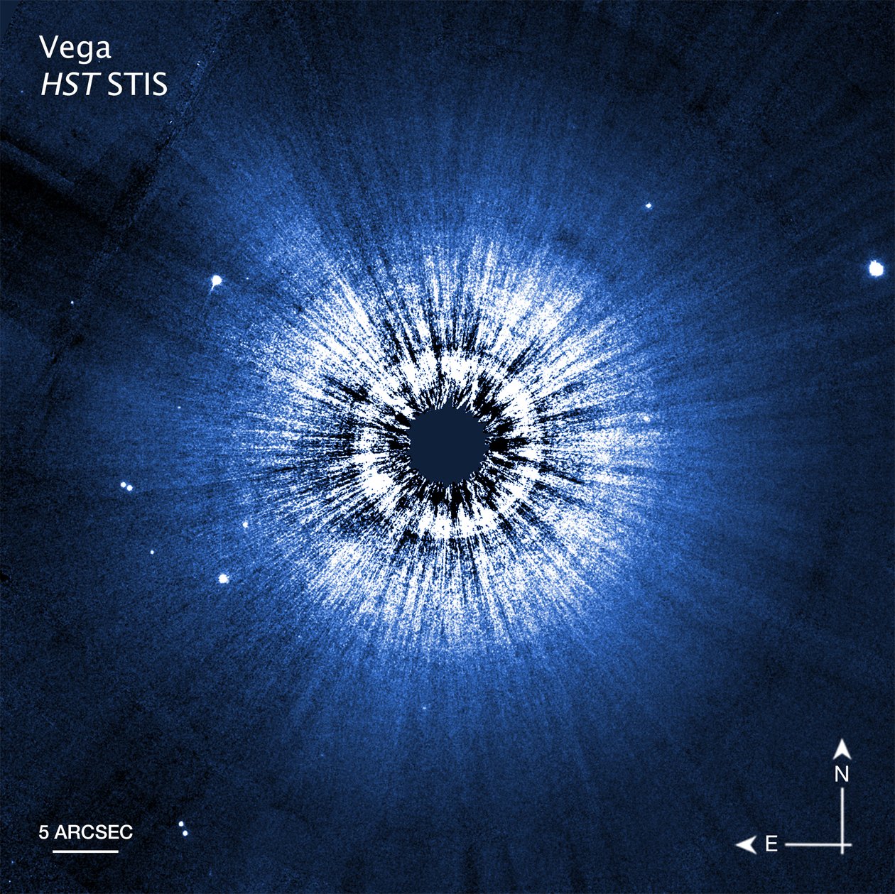 Vega Hubble Kompassbild von James Webb Space Telescope (NASA)