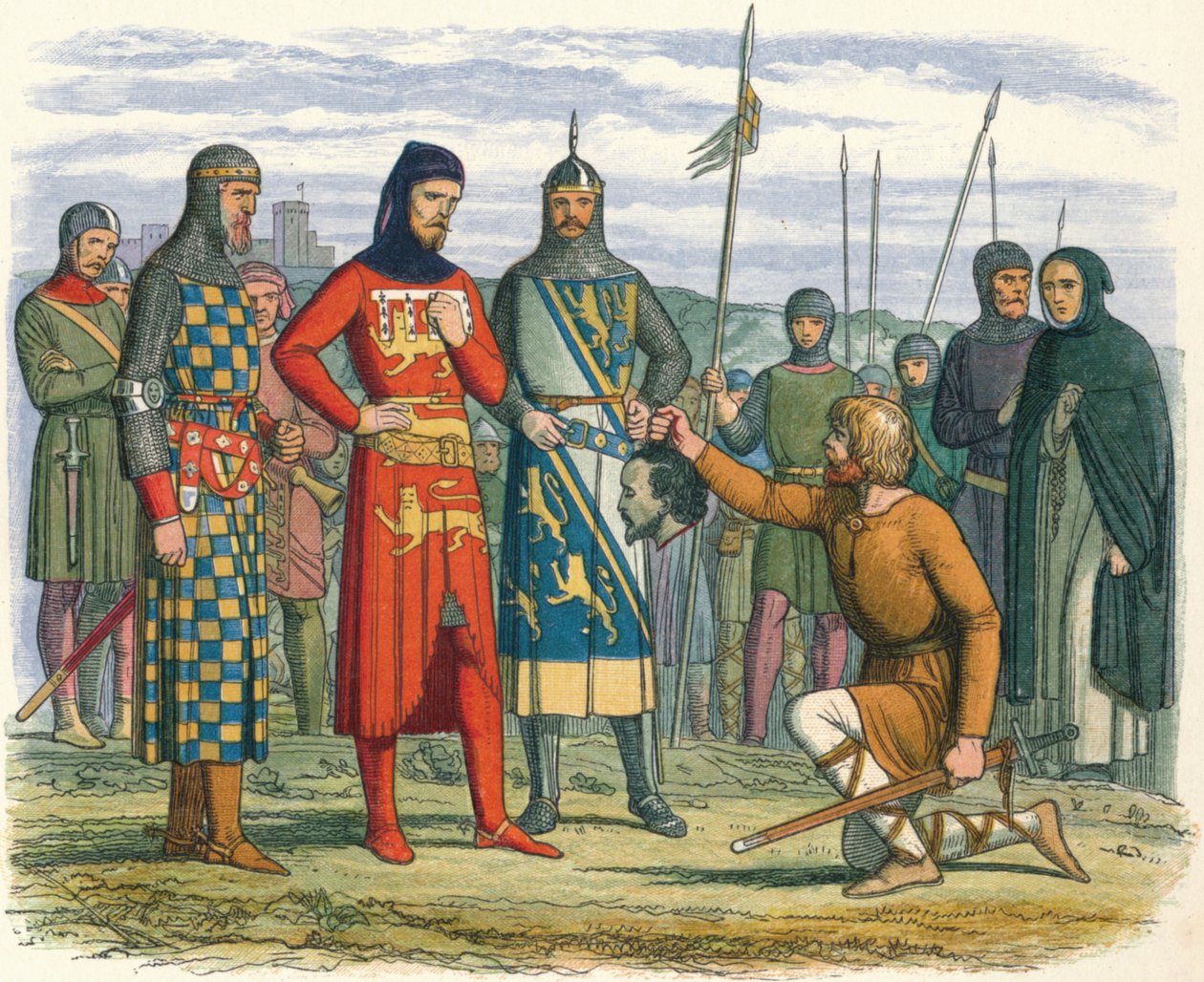 Gavestons Kopf wird dem Earl of Lancaster gezeigt, 1312 von James William Edmund Doyle