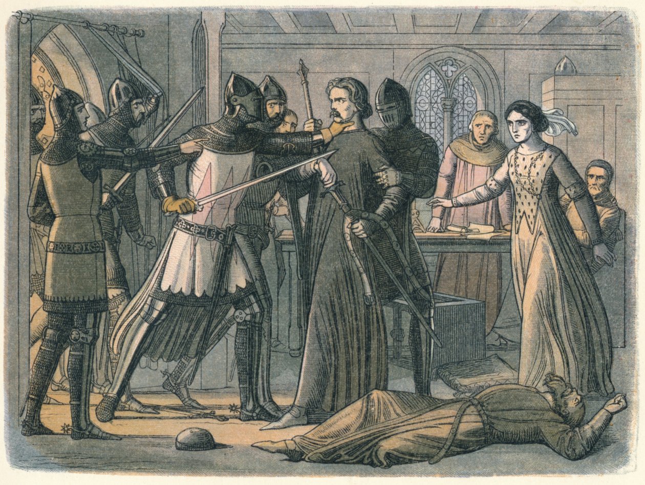 Mortimer vom König ergriffen, 1325, 1864 von James William Edmund Doyle