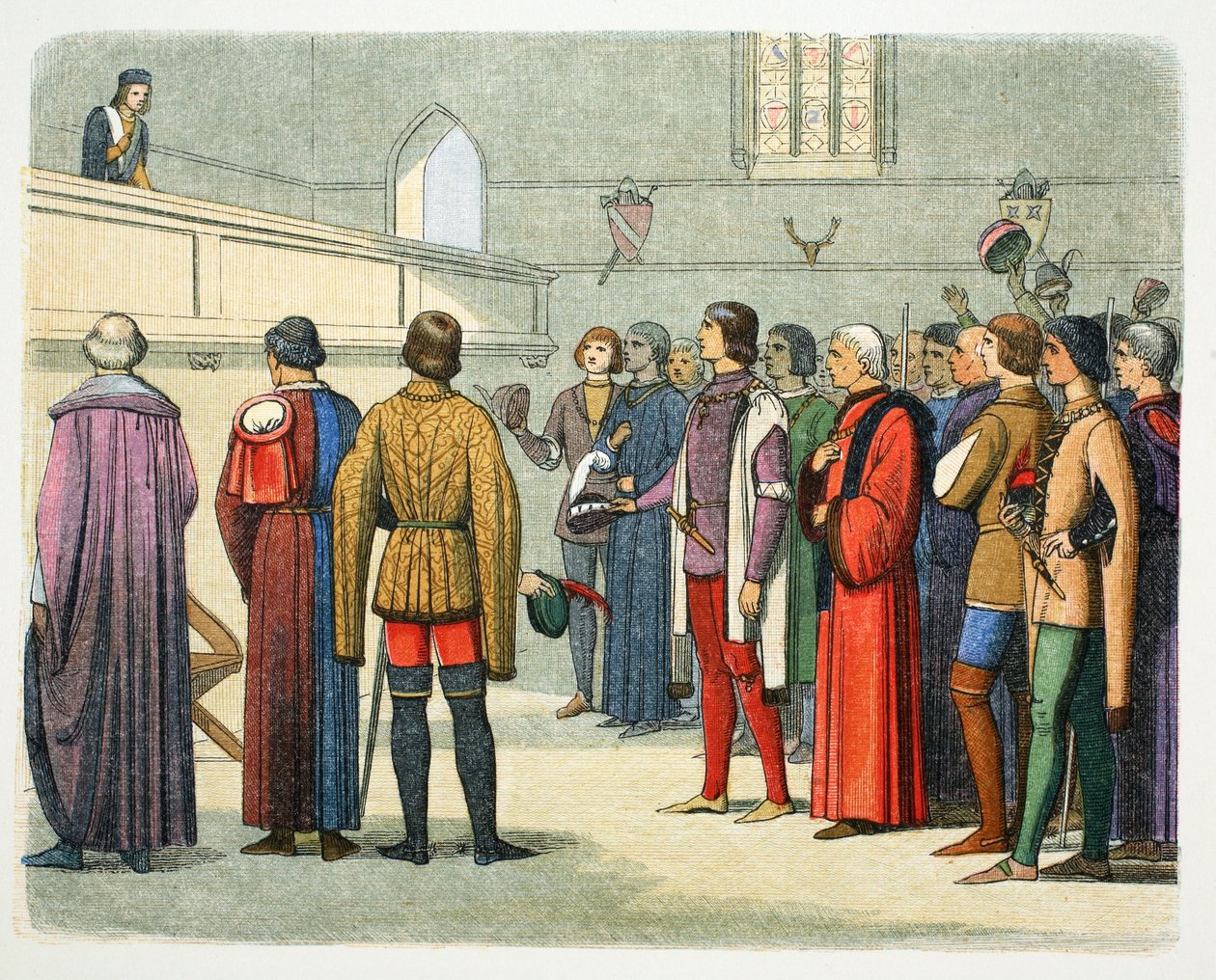 Richard, Herzog von Gloucester, eingeladen die Krone zu übernehmen, 1483 1864 von James William Edmund Doyle