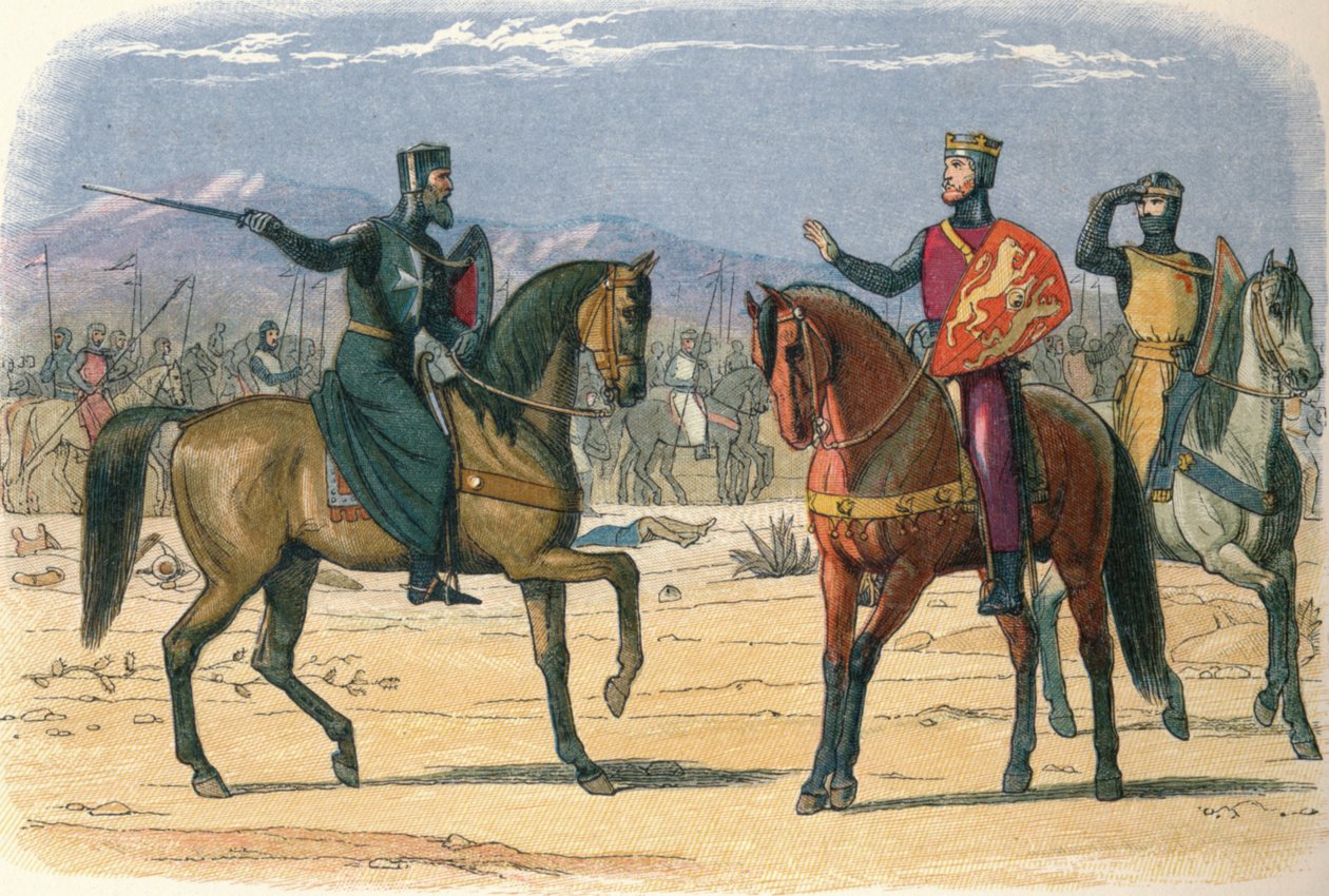 Richard und der Meister von St. John, 1191, 1864 von James William Edmund Doyle