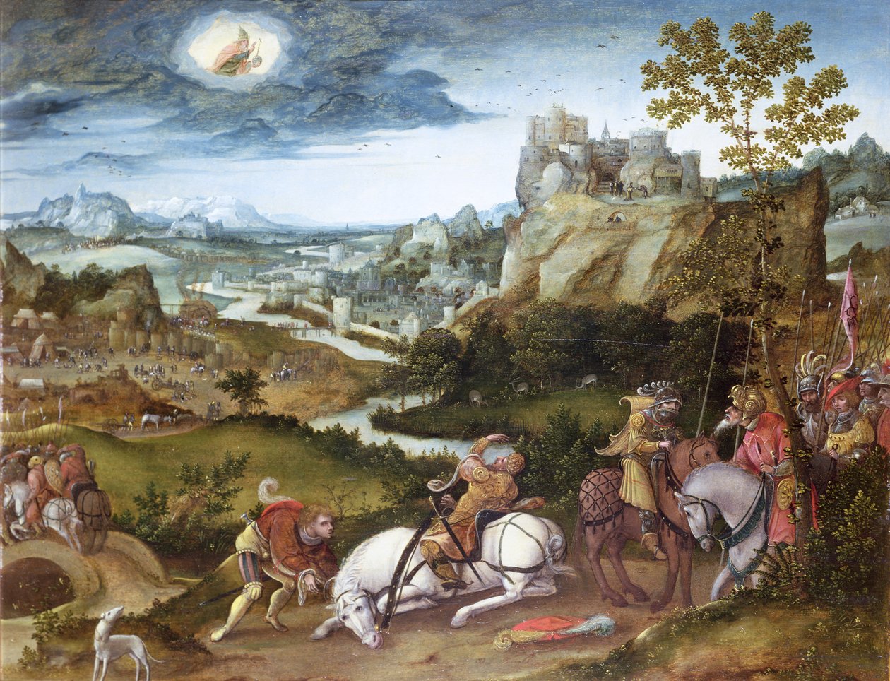 Die Bekehrung des Heiligen Paulus von Jan Mostaert