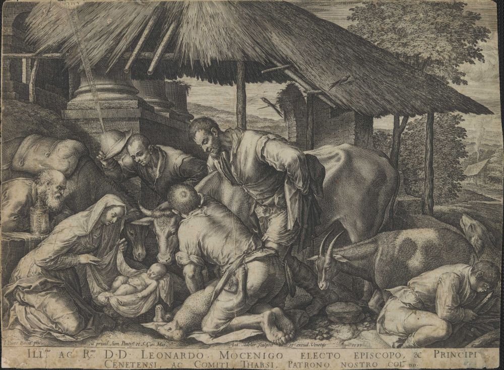 Anbetung durch die Hirten von Jan Sadeler