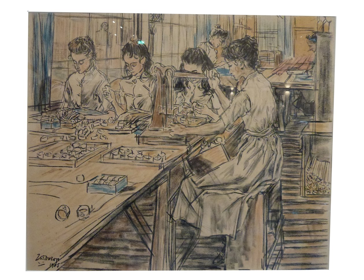Nachtlichten (1 von 12 Lithografien über die Kerzenherstellung) von Jan Toorop