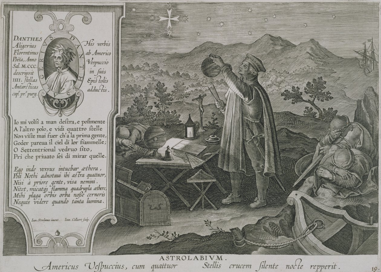 Die Entwicklung des Seefahrer-Astrolabiums und die Entdeckung Amerikas durch Amerigo Vespucci (1454-1512) Tafel 19 aus 