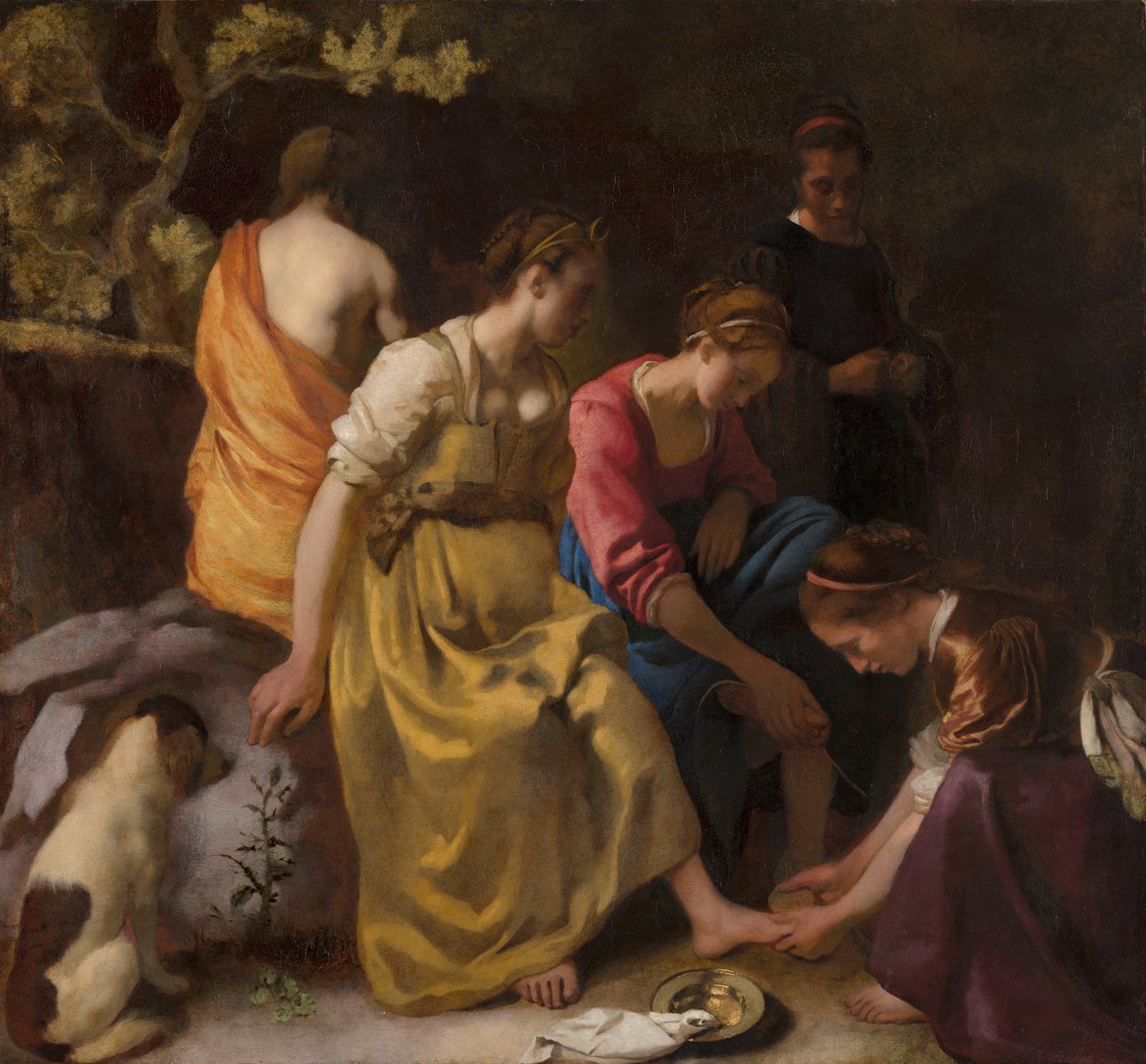 Diana und ihre Gefährtinnen, ca. 1655-56 von Johannes Vermeer