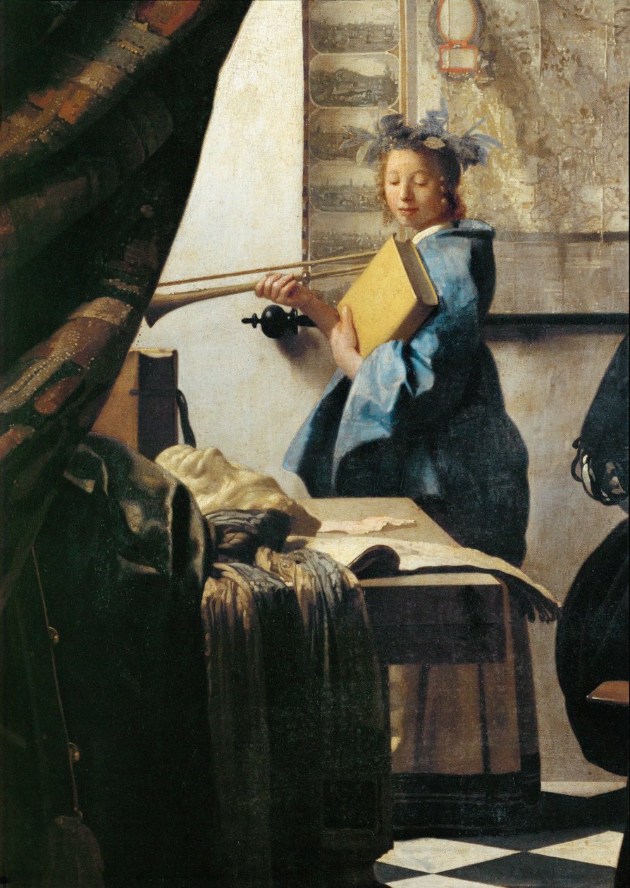 Der Maler und sein Modell als Klio von Jan (1632-75) Vermeer