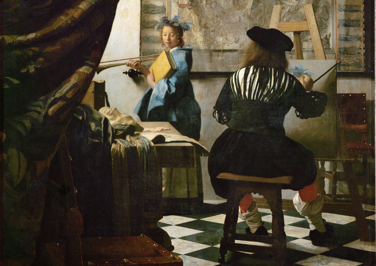 Der Maler und sein Modell als Klio von Jan (1632-75) Vermeer