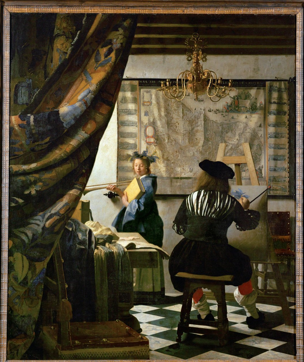 Der Maler und sein Modell als Klio von Jan (1632-75) Vermeer