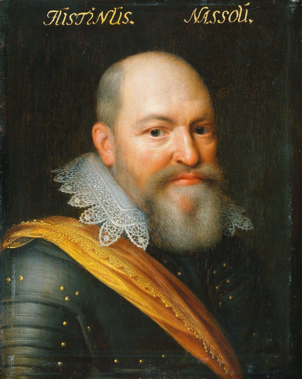 Porträt von Justinus von Nassau, unehelicher Sohn von Prinz Wilhelm I. und Eva Elinx von Jan Antonisz van Ravesteyn (workshop of)