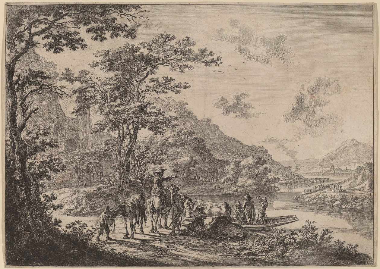 Blick auf den Tiber in der Campagna von Jan Both
