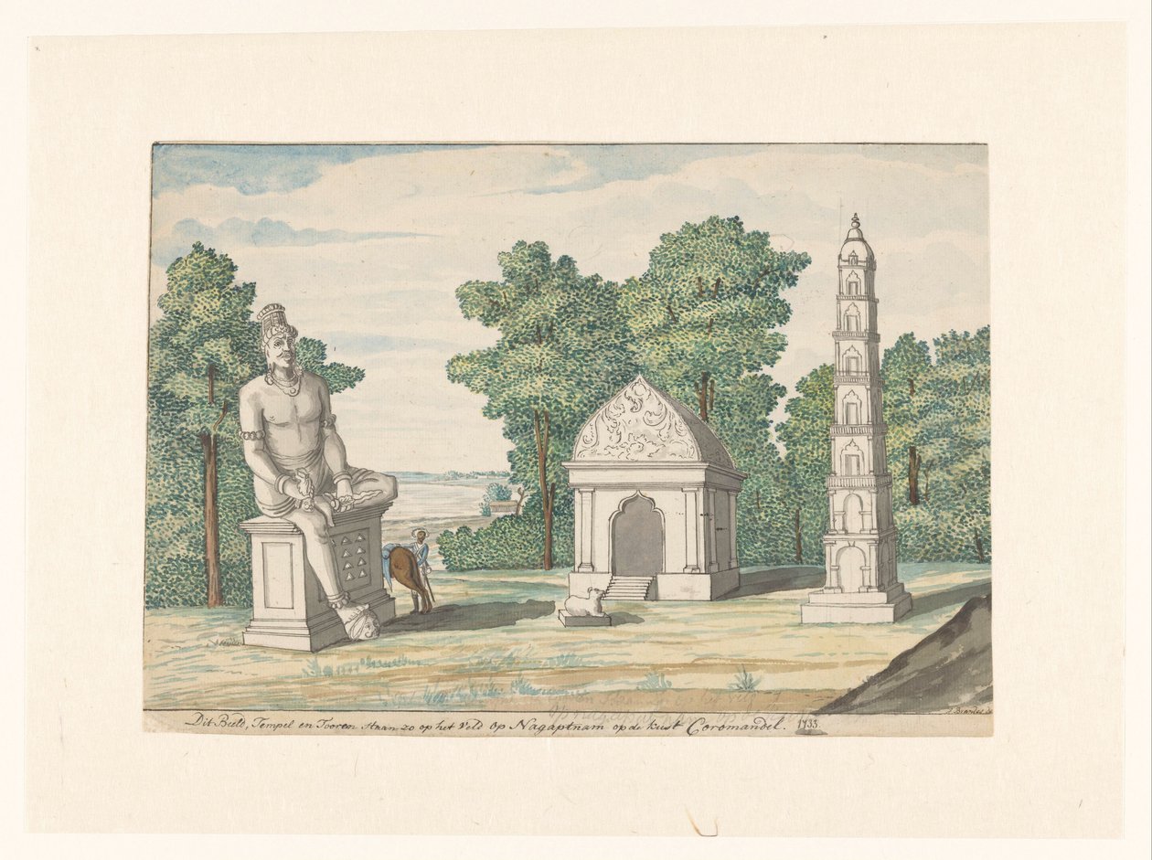 Heiligtum bei Negapatnam an der Küste von Coromandel von Jan Brandes