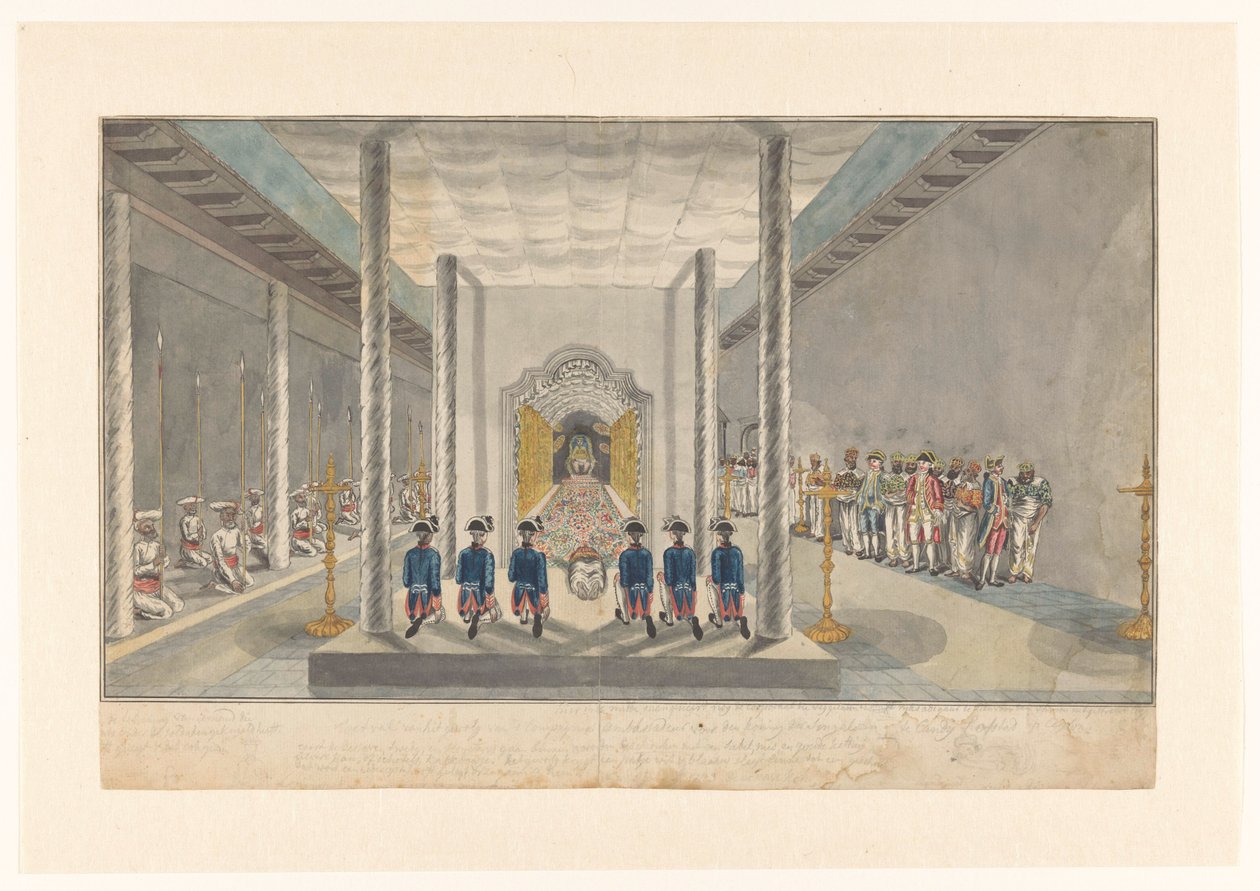 VOC-Delegation bei einer Audienz mit dem König von Kandy, Sri Rajadi Raja Sinha von Jan Brandes