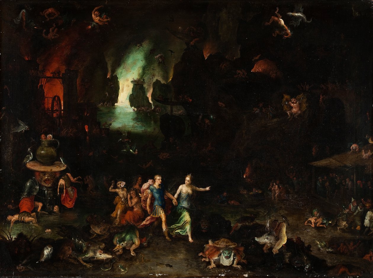 Aeneas und die Sibylle in der Unterwelt von Jan Brueghel the Elder