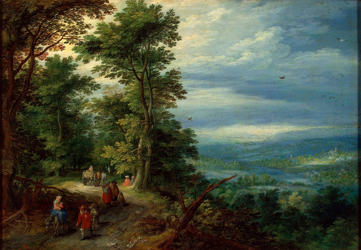 Am Waldrand Die Flucht nach Ägypten von Jan Brueghel the Elder