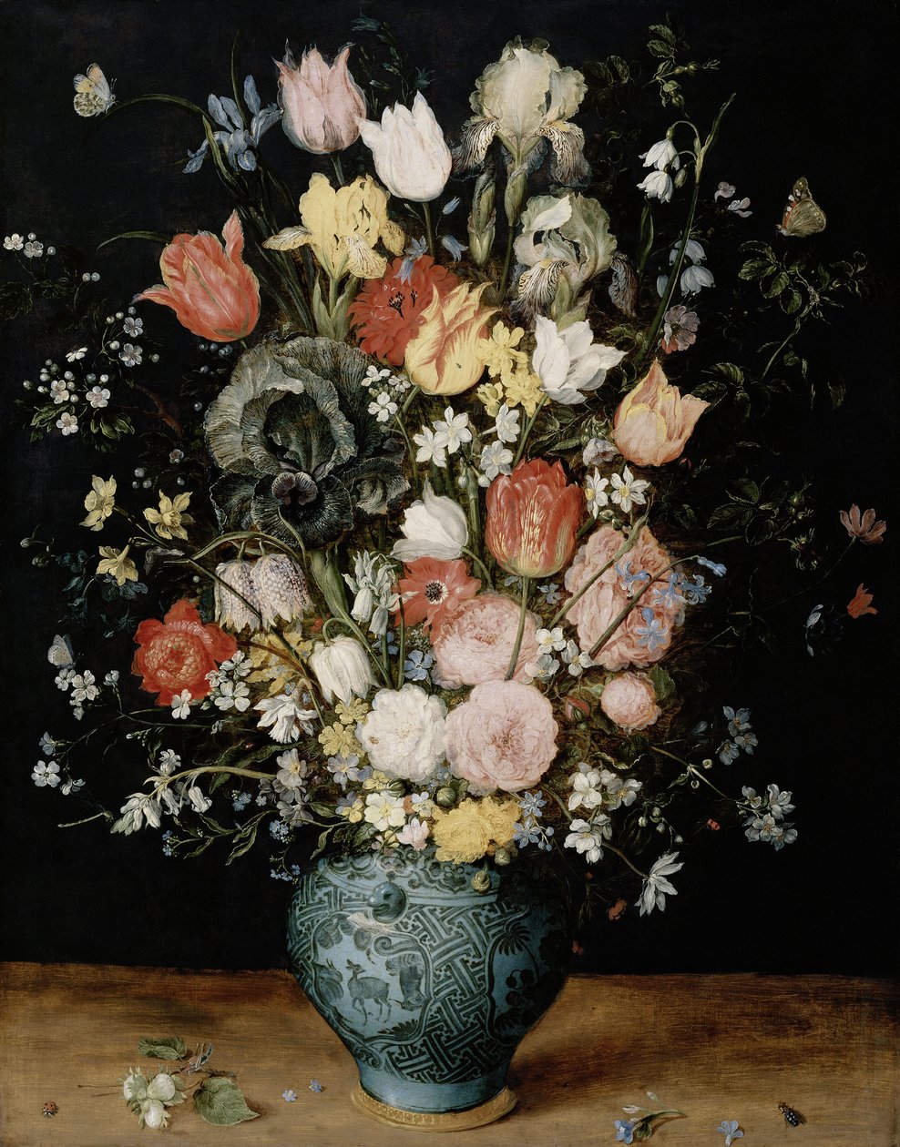 Blumen in blauer Vase, ca. 1608 von Jan Brueghel the Elder