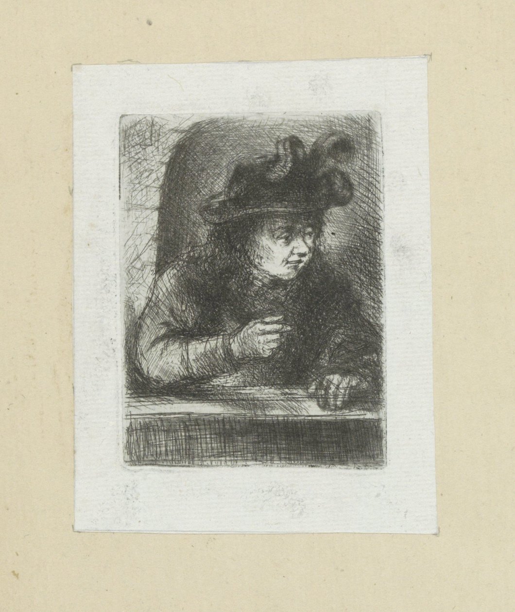 Mann bei einer Balustrade von Jan Chalon
