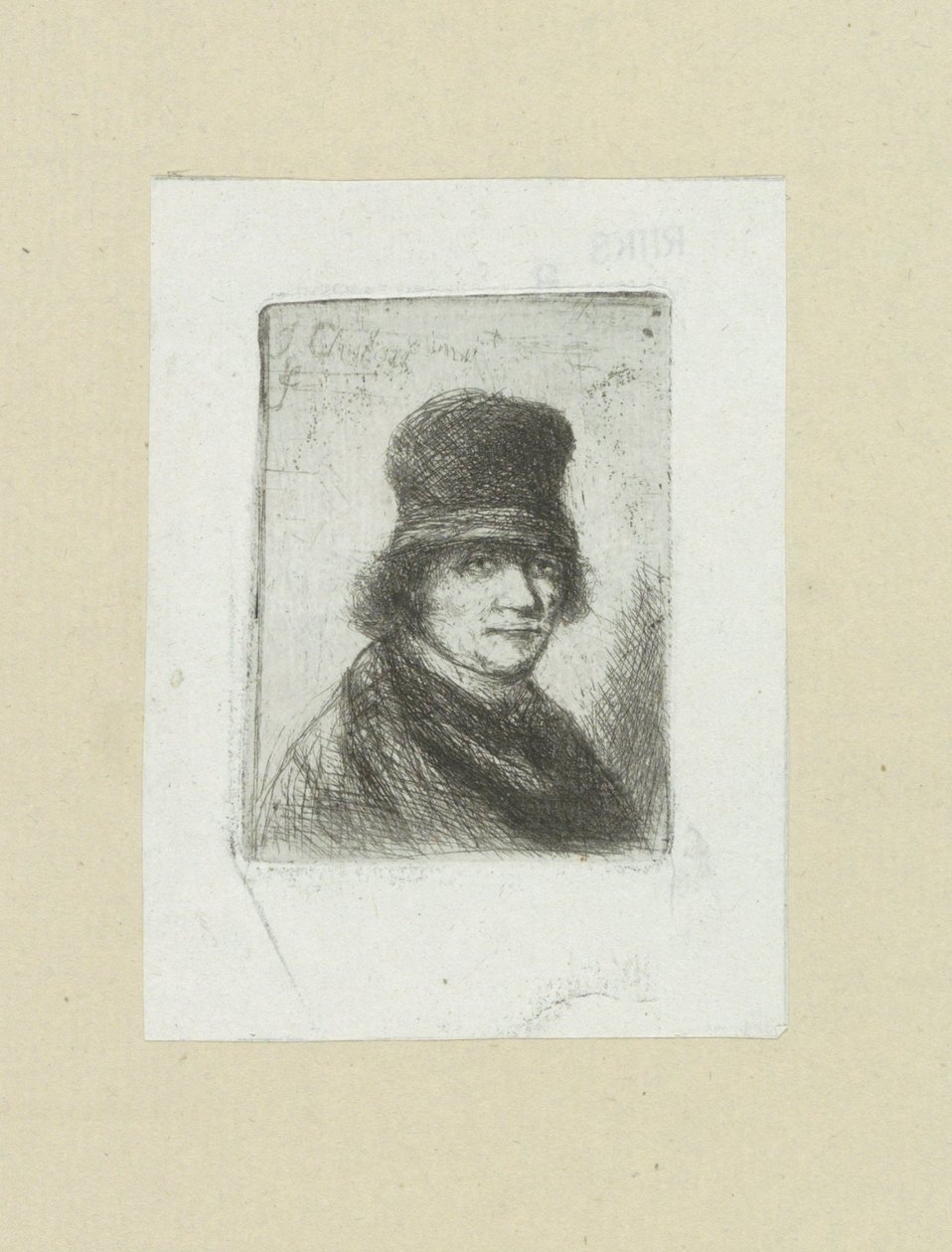 Mann mit hohem Hut von Jan Chalon