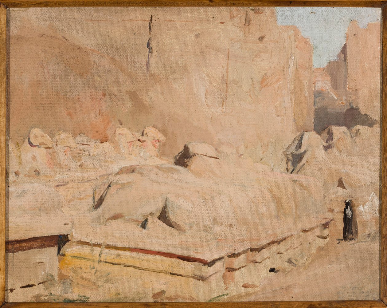 Allee der Sphinxen, Tempel des Amun - Re. Aus der Reise nach Ägypten von Jan Ciągliński