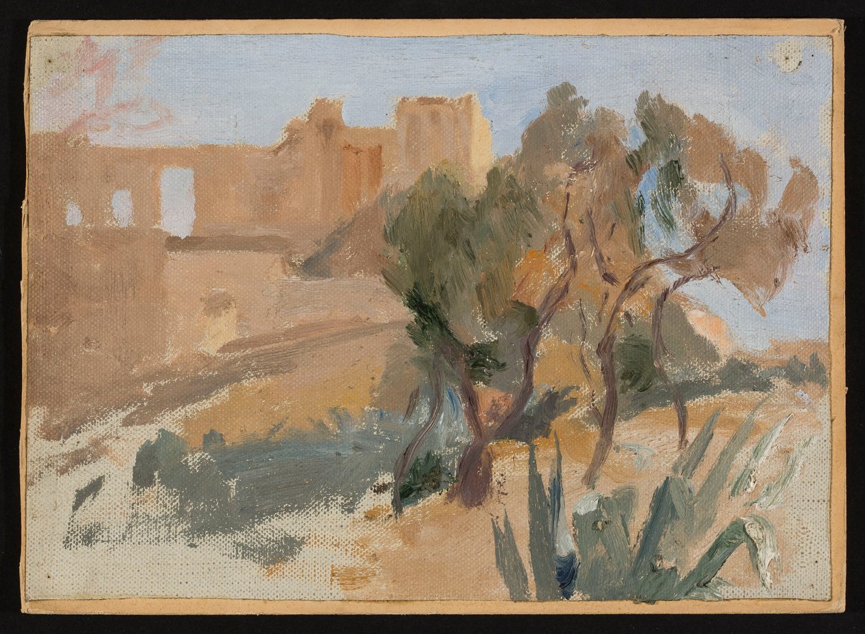 Athen - Propyläen auf der Akropolis. Aus einer Reise nach Griechenland von Jan Ciągliński