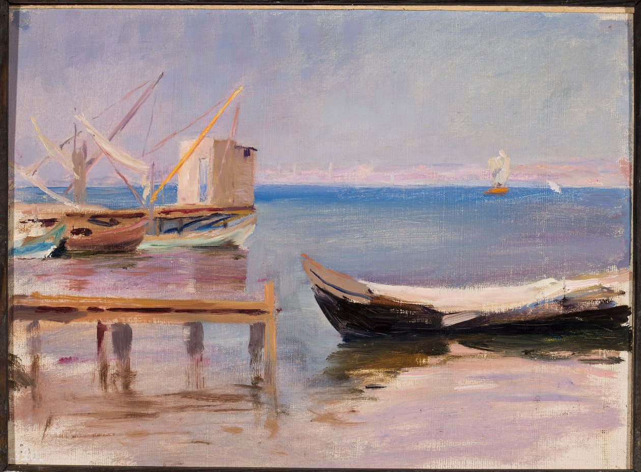 Boote am Ufer. Von einer Reise nach Konstantinopel von Jan Ciągliński