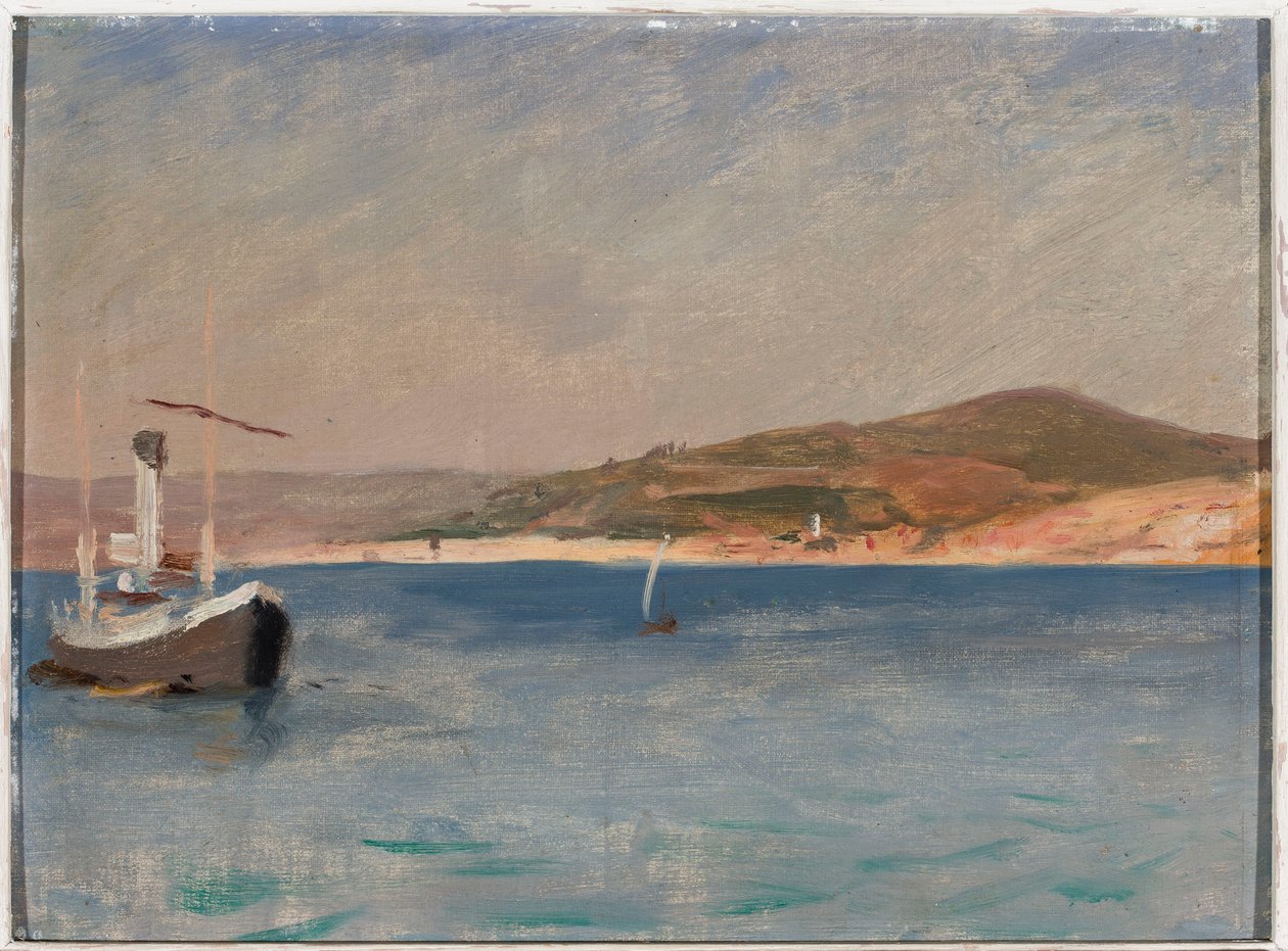 Meer mit Schiff am Ufer. Von einer Reise nach Konstantinopel von Jan Ciągliński