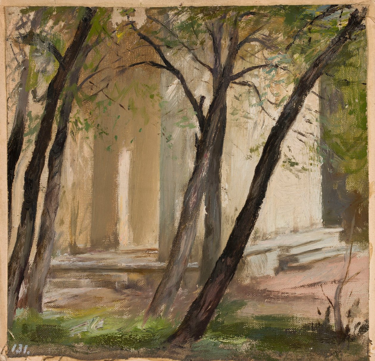 Garten der Akademie der Schönen Künste in Petersburg von Jan Ciągliński