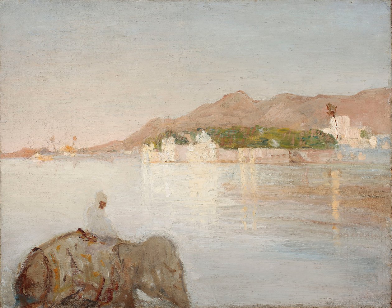 Palast der Maharadschas am See Udajpur. Aus der Reise nach Indien von Jan Ciągliński