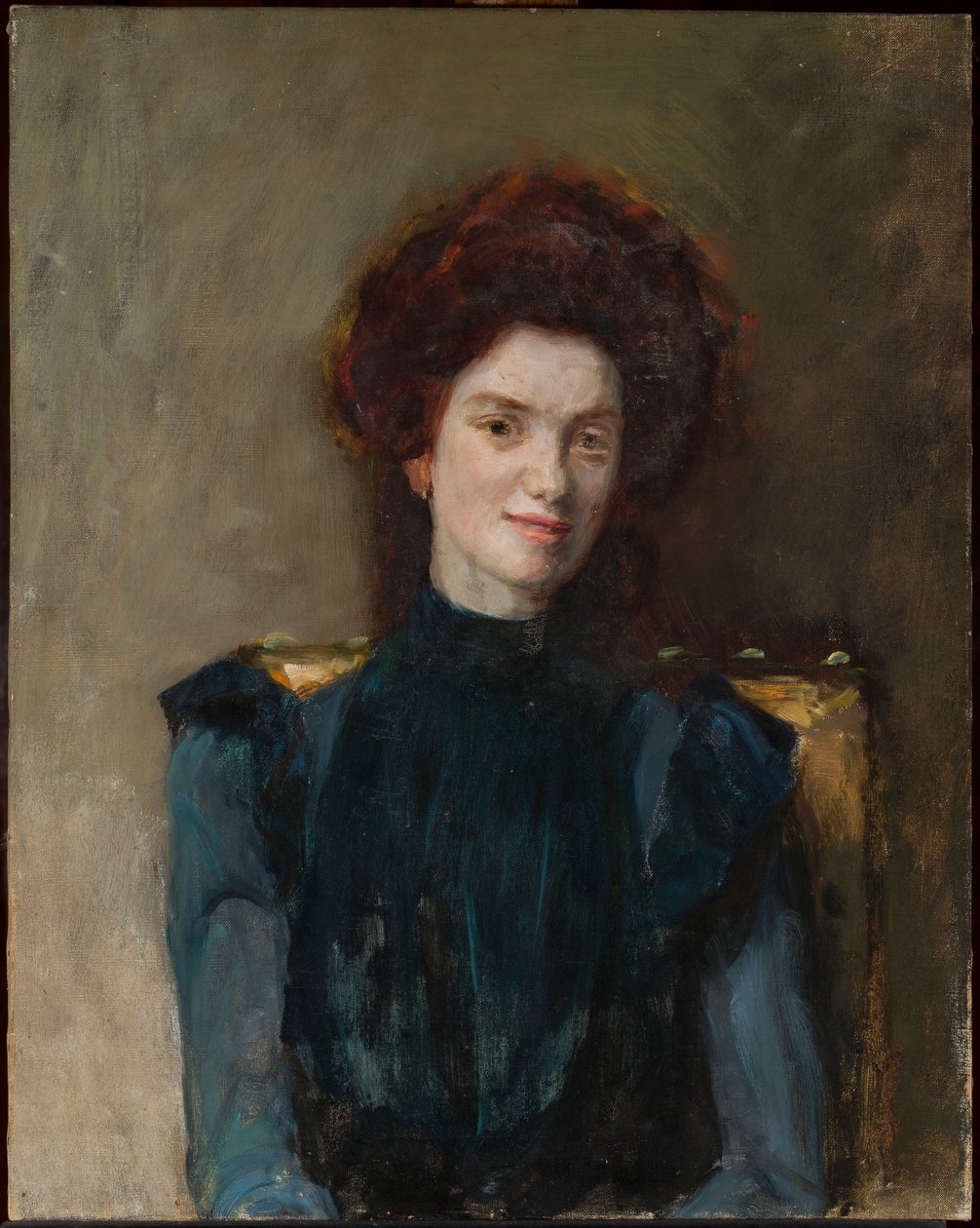 Porträt einer rothaarigen Frau von Jan Ciągliński