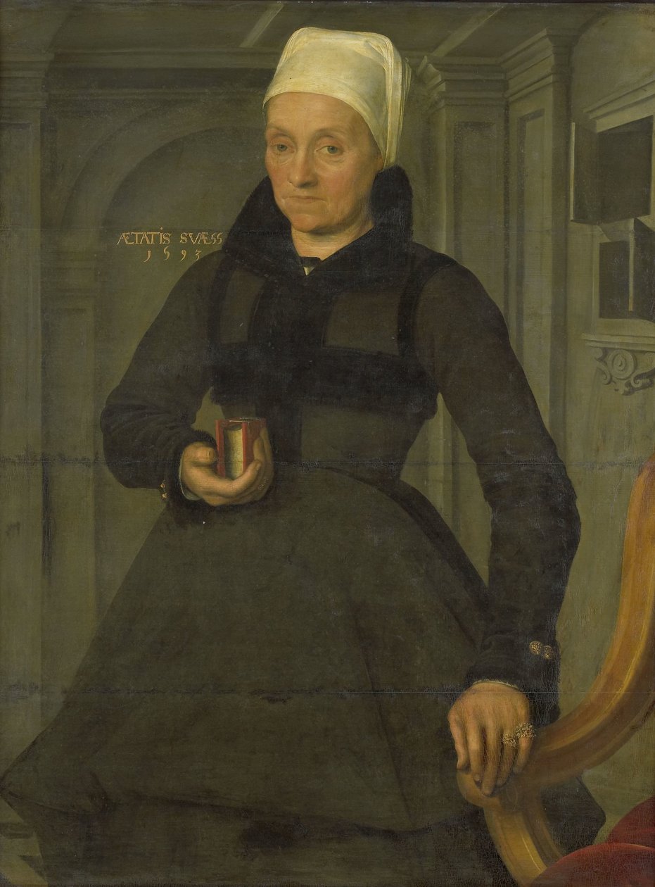 Porträt von Lysbeth Hendriksdr (1536-nach 1603). Ehefrau von Bartholomeus van der Wiere von Jan Claesz. (attributed to)