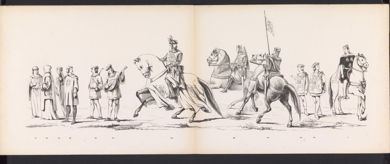 Maskerade der Leidener Studenten, 1865 (Platte 8) von Jan Daniël Cornelis Carel Willem baron de Constant Rebecque
