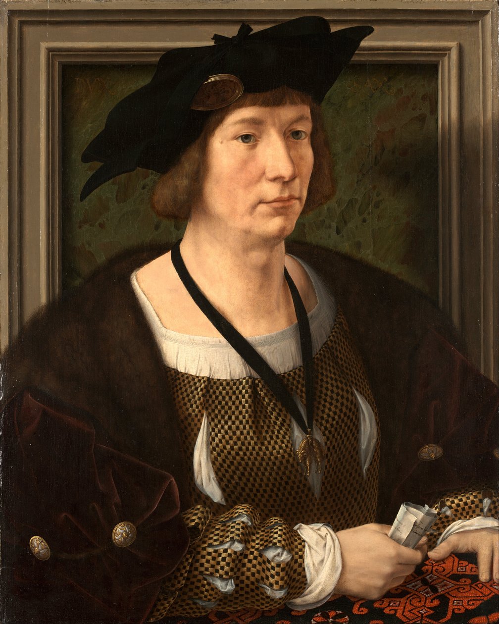 Porträt von Hendrik III, Graf von Nassau-Breda von Jan Gossaert