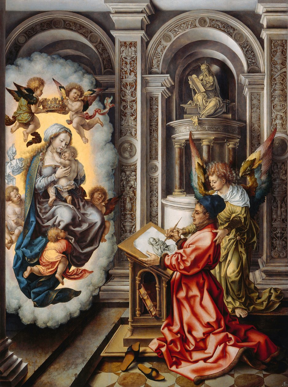 Der heilige Lukas malt die Jungfrau von Jan Gossaert
