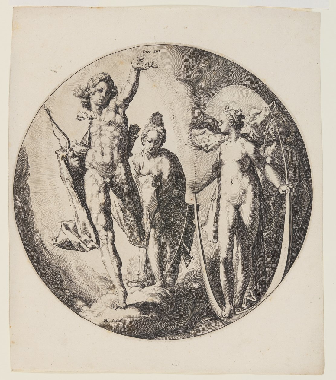 Der vierte Tag, Tafel 5, aus Schöpfung der Welt von Jan Harmensz. Muller