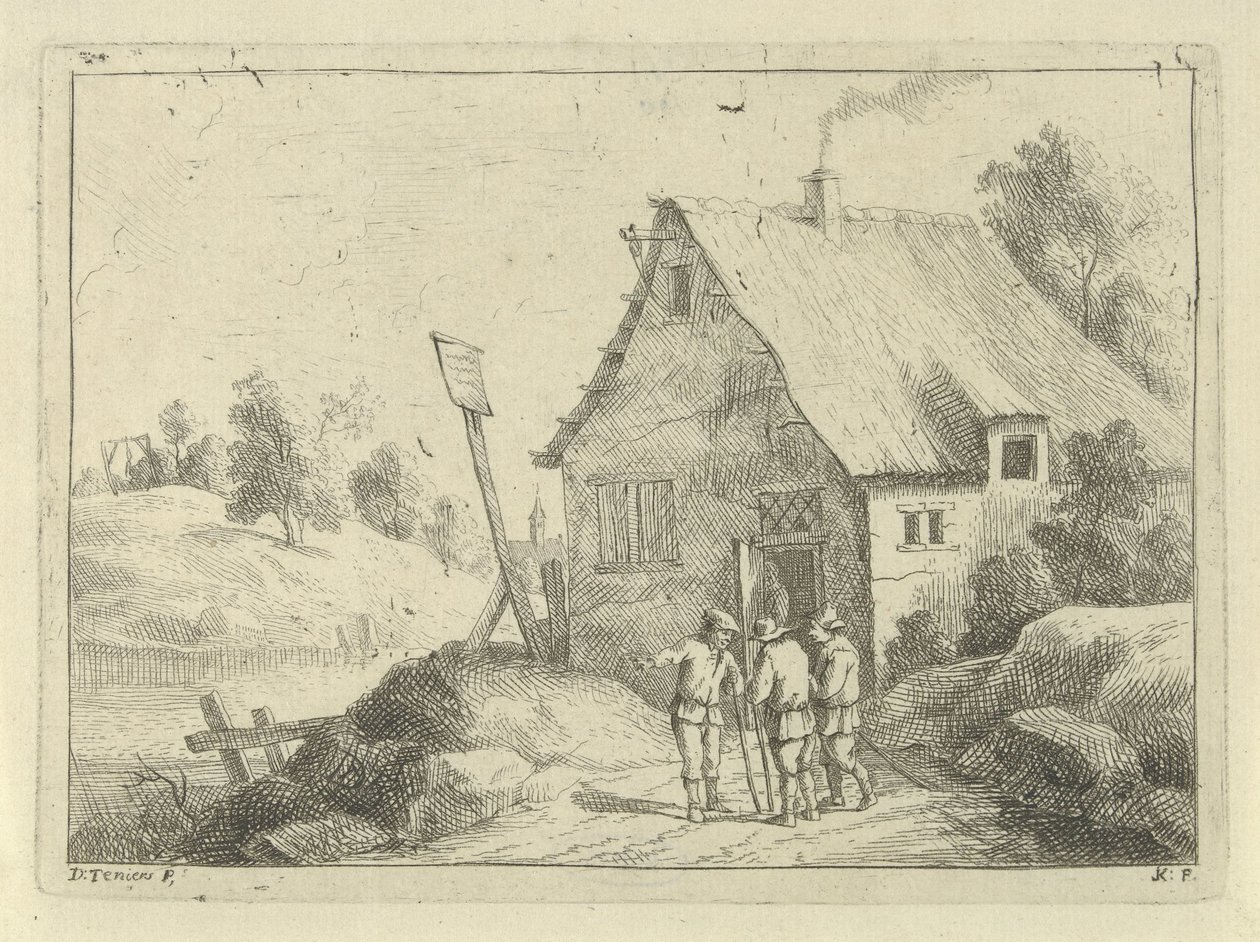 Männer vor einem Haus im Gespräch von Jan Lauwryn Krafft (I)