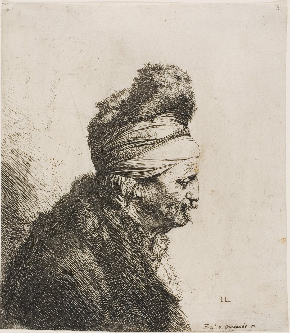 Büste eines orientalischen Mannes, nach rechts blickend von Jan Lievens