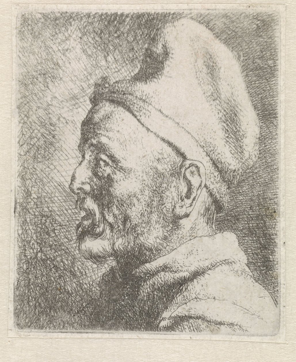 Kopf eines alten Mannes mit hoher Mütze von Jan Lievens