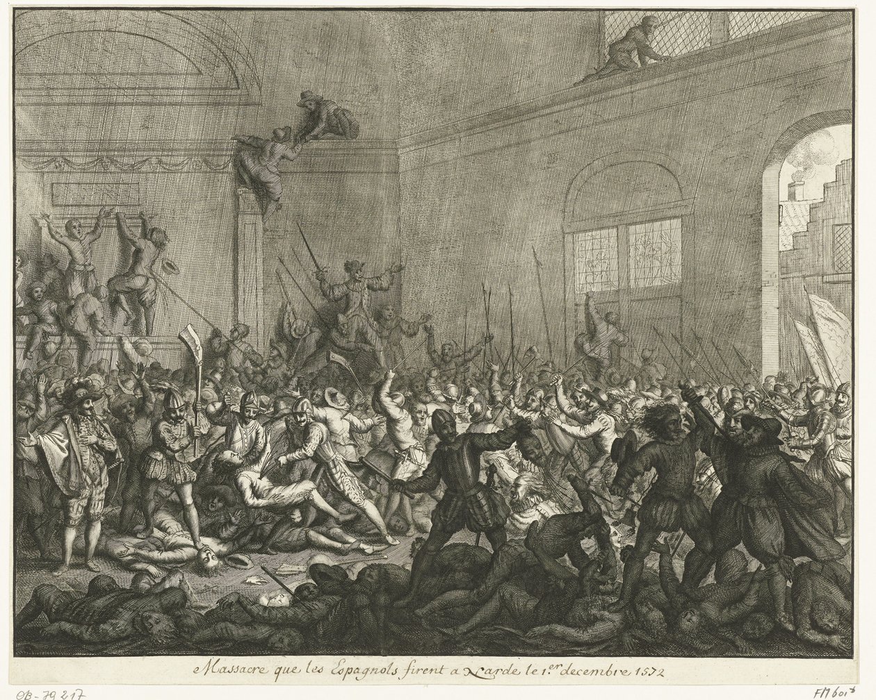 Mord in einer Kirche in Naarden, 1572 von Jan Luyken