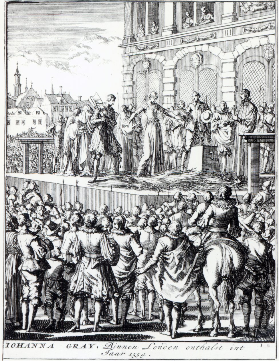 Die Hinrichtung von Lady Jane Grey von Jan Luyken