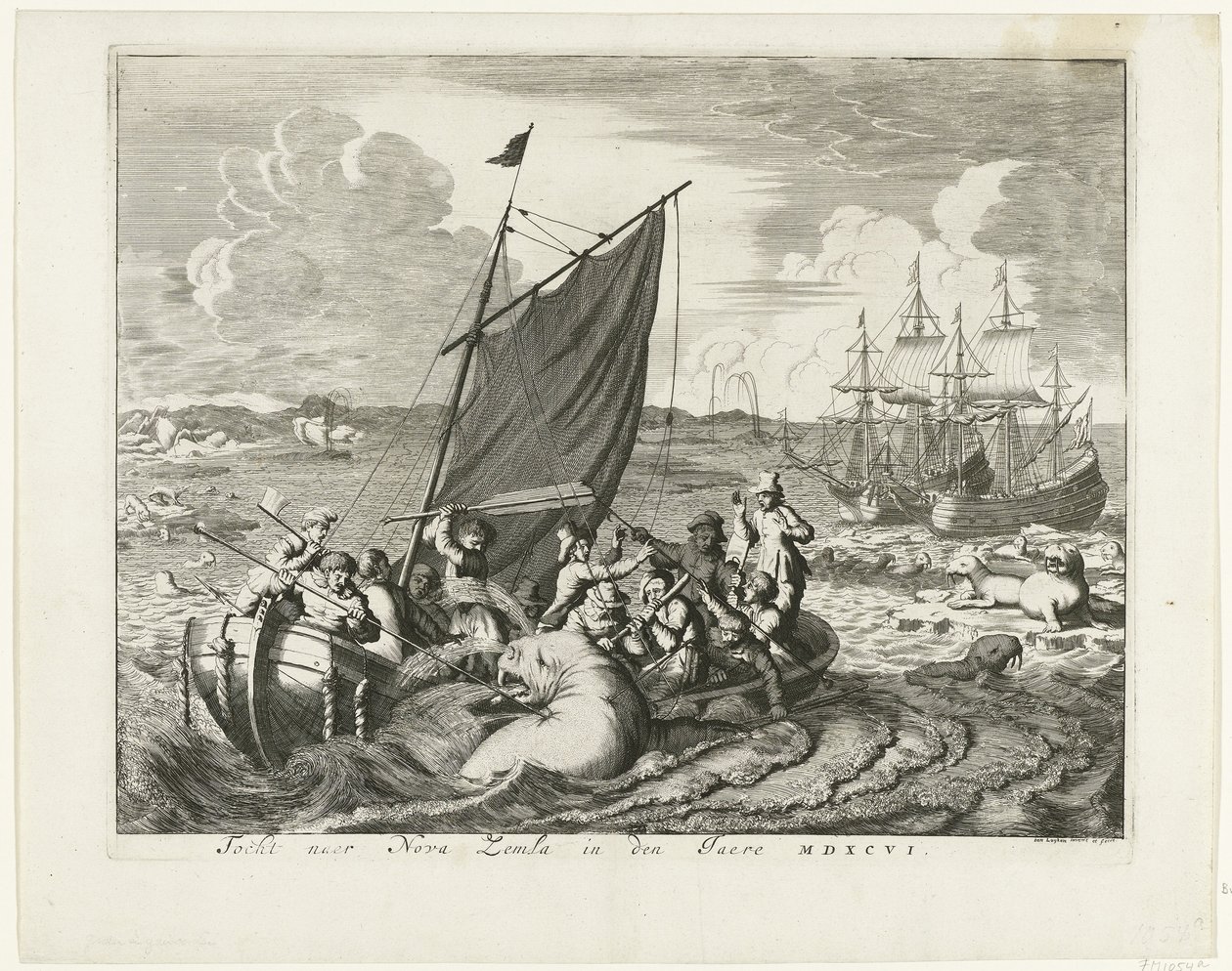 Die Reise nach Nowaja Semlja im Jahr 1596, 1679-1681 von Jan Luyken