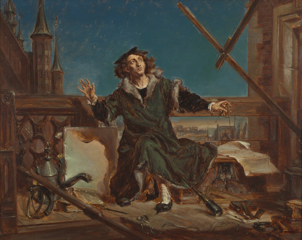 Nikolaus Kopernikus. Skizze zum Gemälde "Astronom Kopernikus, oder Gespräch mit Gott" von Jan Matejko