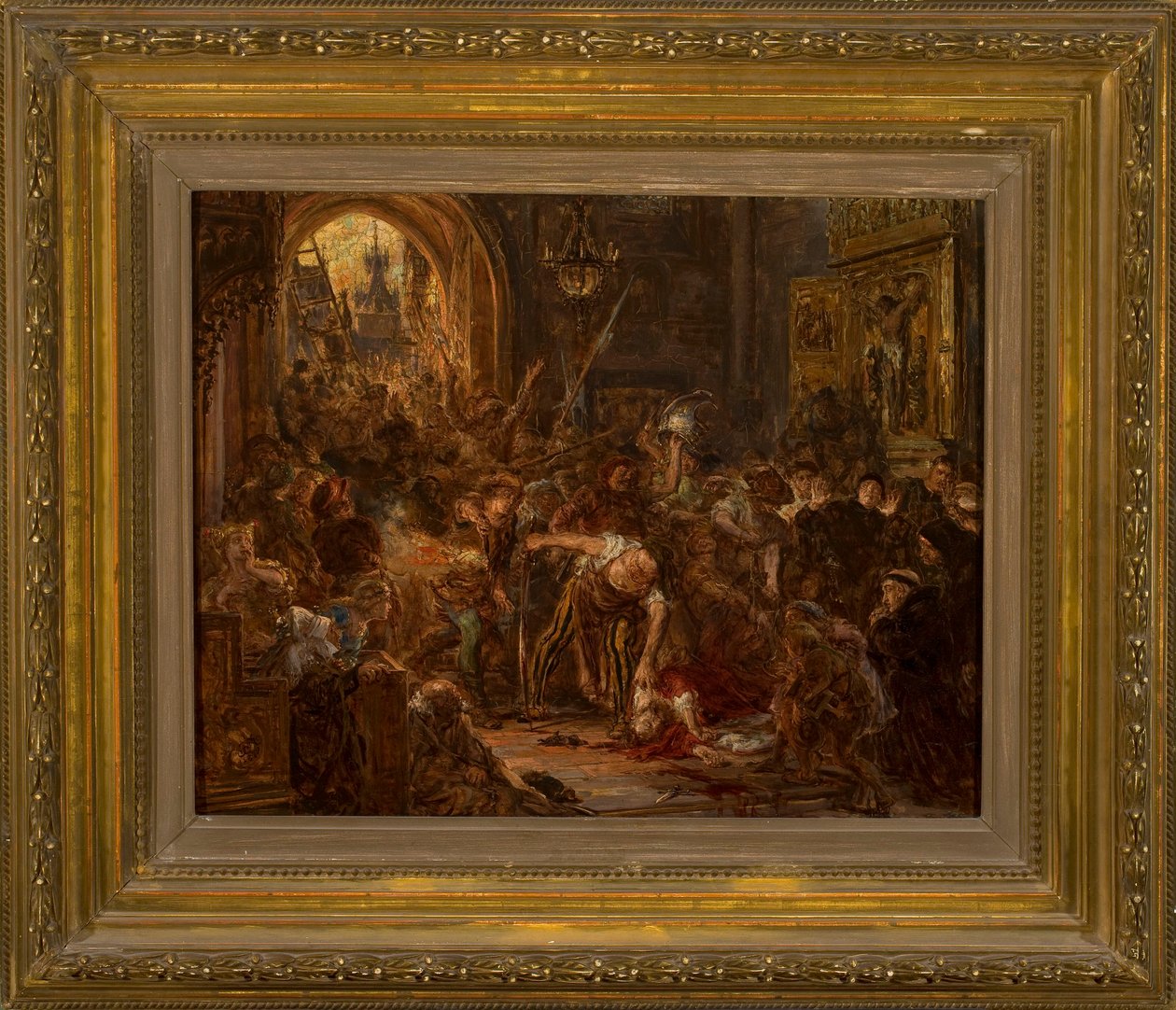 Der Tod Tęczyńskis in der Franziskanerkirche von Jan Matejko