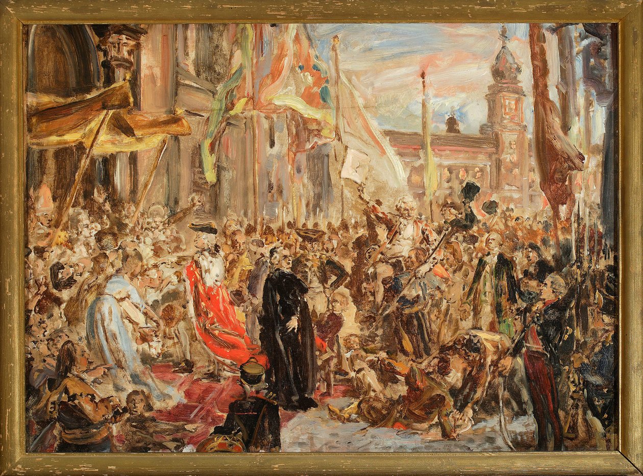 Skizze zum Gemälde „Die Verfassung vom 3. Mai“ von Jan Matejko