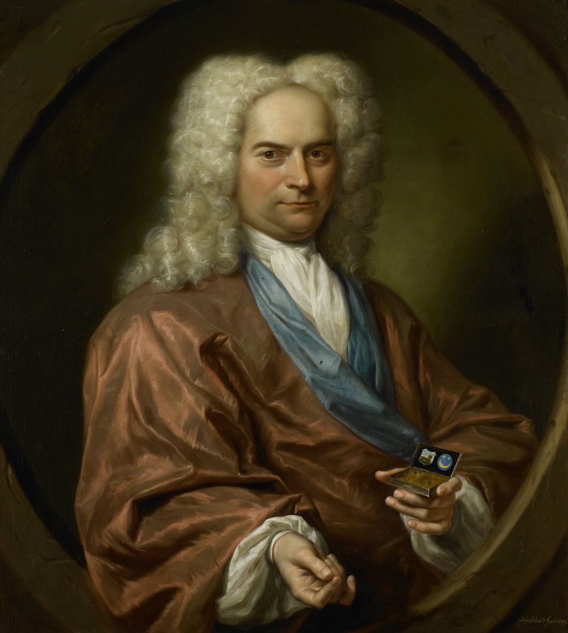 Porträt von David Leeuw (1682-1755), Mennonitischer Tuchhändler von Jan Maurits Quinkhard
