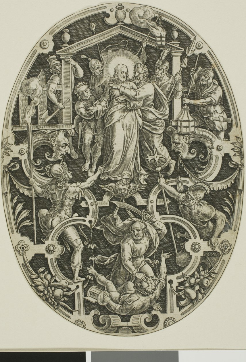 Verrat an Christus, aus der Passion Christi von Jan Sadeler I