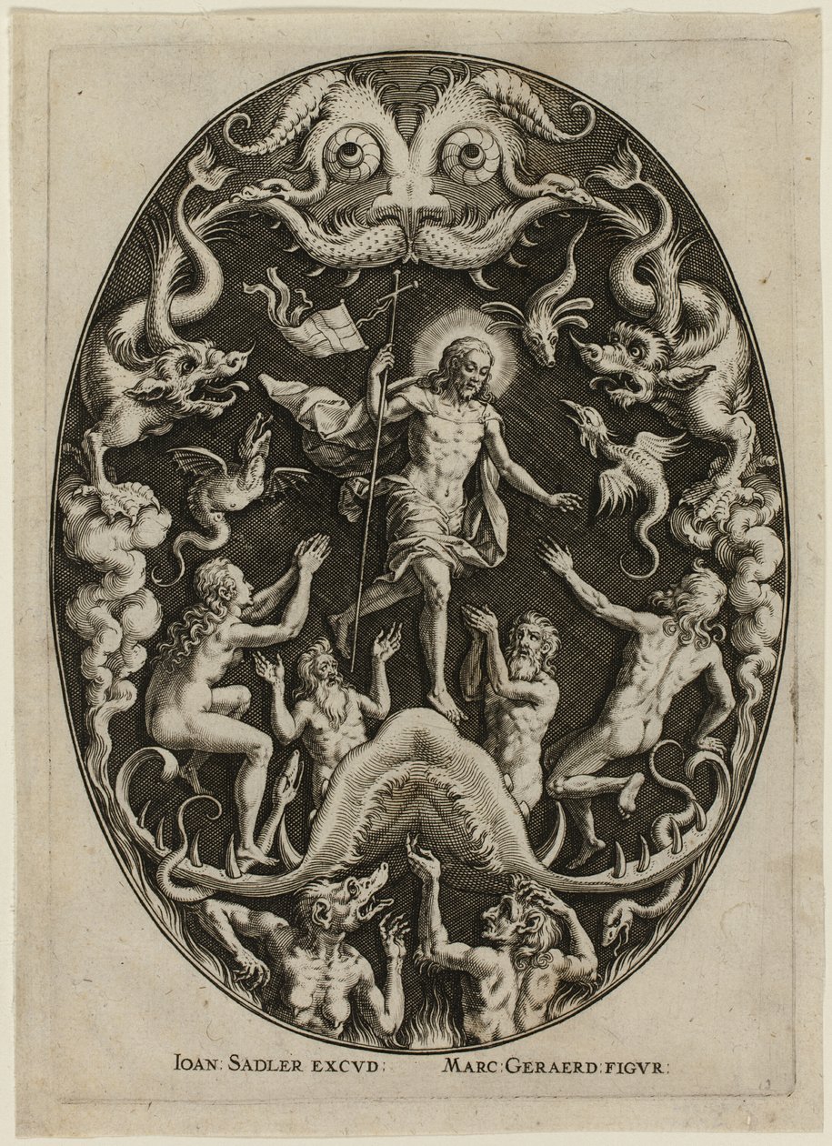 Christus in der Vorhölle, aus Passion Christi von Jan Sadeler I