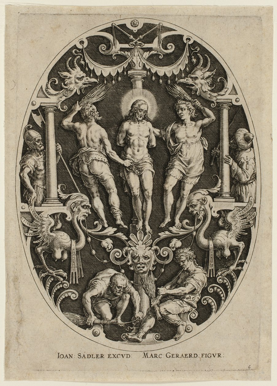 Geißelung, aus der Passion Christi von Jan Sadeler I