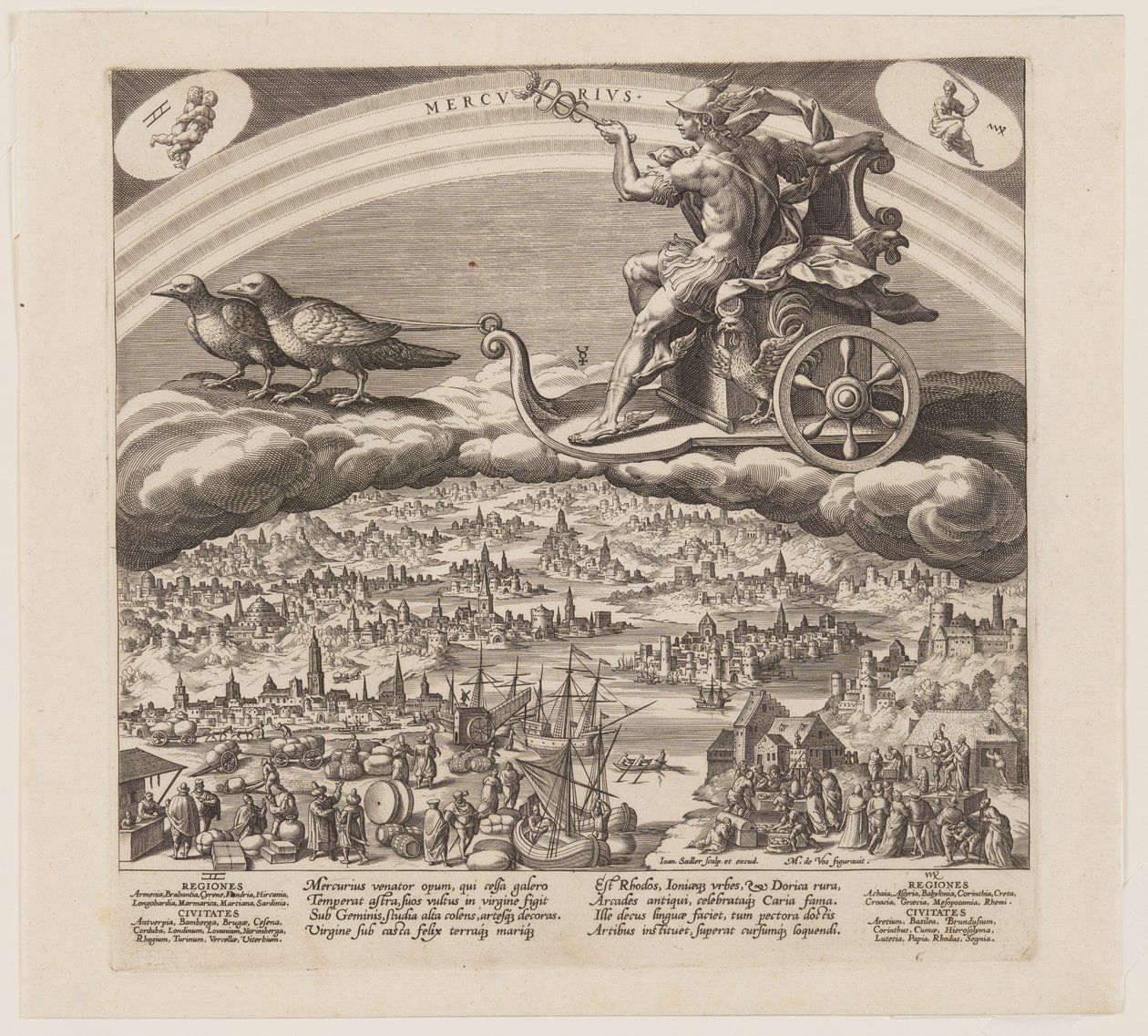 Merkur, aus Die Sieben Planeten von Jan Sadeler I