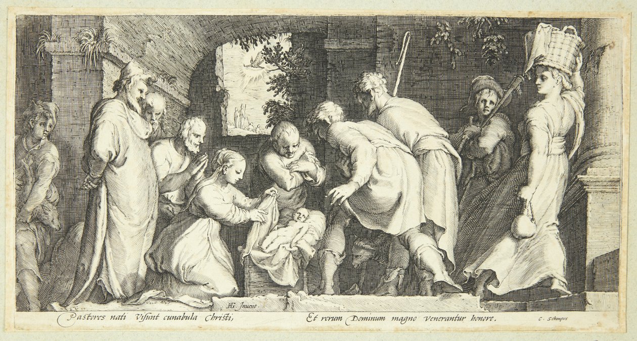 Die Anbetung der Hirten von Jan Saenredam