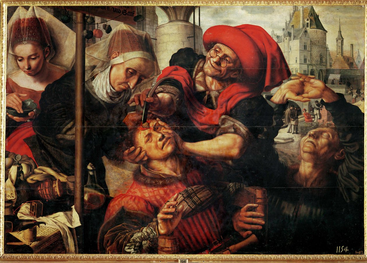 Der Chirurg; die Entfernung des Narrensteins von Jan Sanders van Hemessen